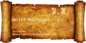 Wolff Mónika névjegykártya